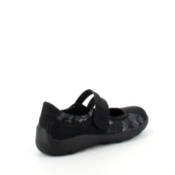 Sort Remonte ballerina med god svangstøtte.