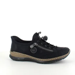 Sort Rieker slip-on sneakers