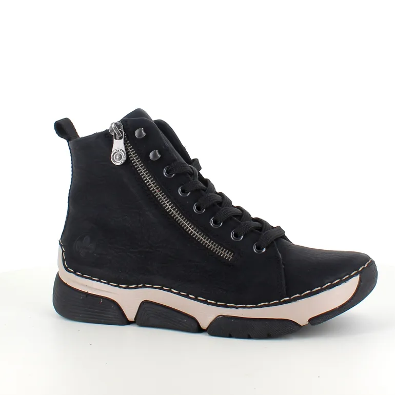 Sort Rieker støvle med god stødabsorbering