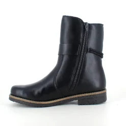 Sort Rieker vinterstøvle med foer og lynlås