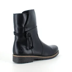 Sort Rieker vinterstøvle med foer og lynlås