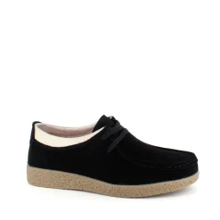 Sort ruskindssko med rågummisål