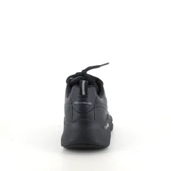 Sort Skechers med glat skind overflade