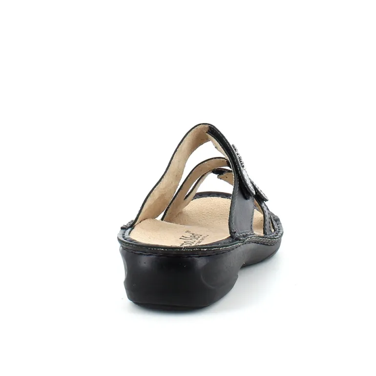 Sort skind slip on til knyster