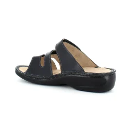 Sort skind slip on til knyster