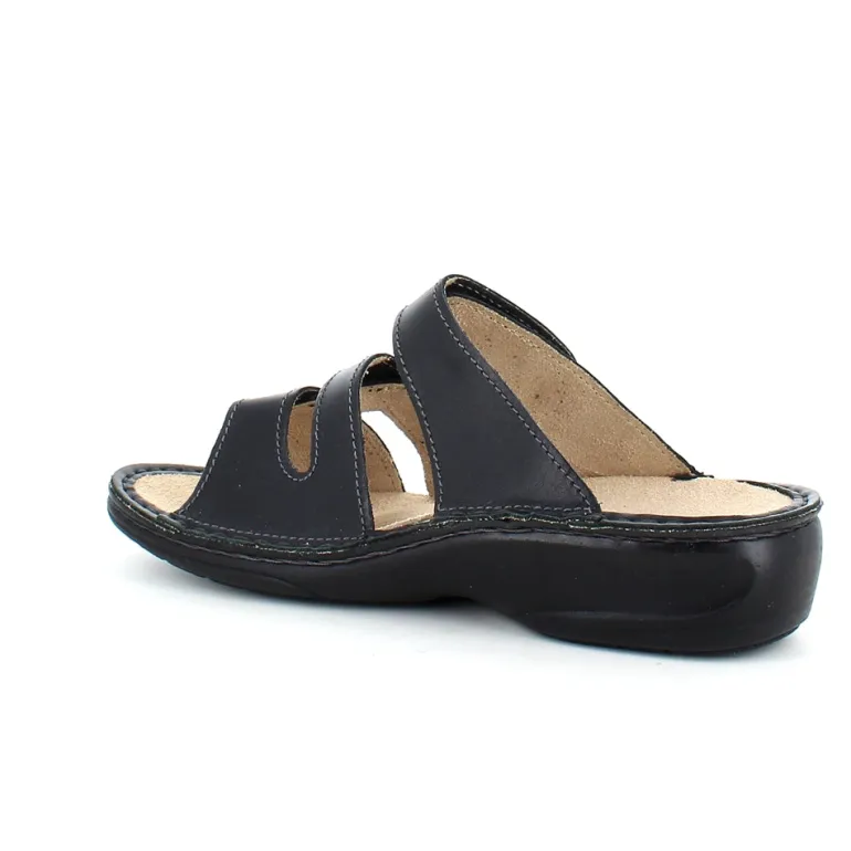 Sort skind slip on til knyster