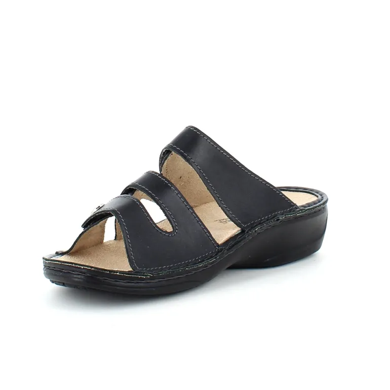 Sort skind slip on til knyster