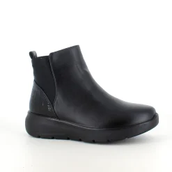 Sort støvle med lynlås