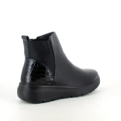 Sort støvle med lynlås