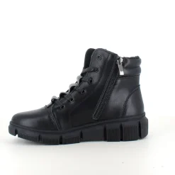 Sort støvle med stødabsorberende sål