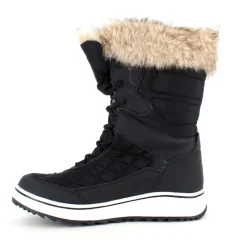 Sort vandtæt vinterstøvle fra Whistler med pels kant