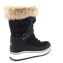 Sort vandtæt vinterstøvle fra Whistler med pels kant