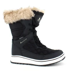 Sort vandtæt vinterstøvle fra Whistler med pels kant