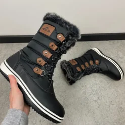 Sort vandtæt vinterstøvle fra Mols