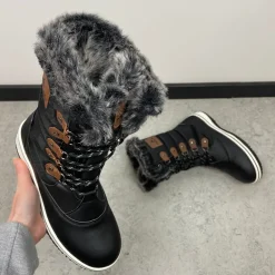 Sort vandtæt vinterstøvle fra Mols