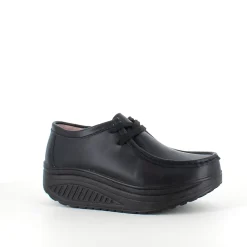 Sorte skindsko med gængesål og svangstøtte