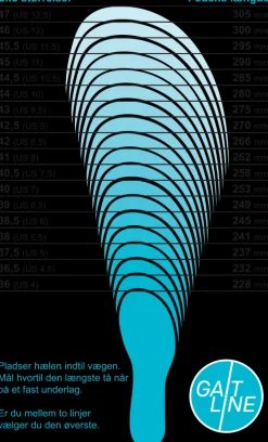 Strikket Gaitline i sort med sort bund