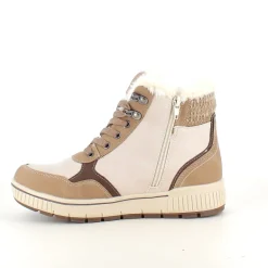 Taupe vinterstøvle med snørebånd