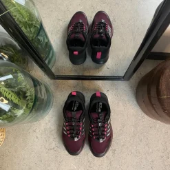 Vandtæt dame vandresko i bordeaux fra Green Comfort