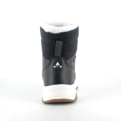 Vandtæt, sort vinterstøvle med fleece for